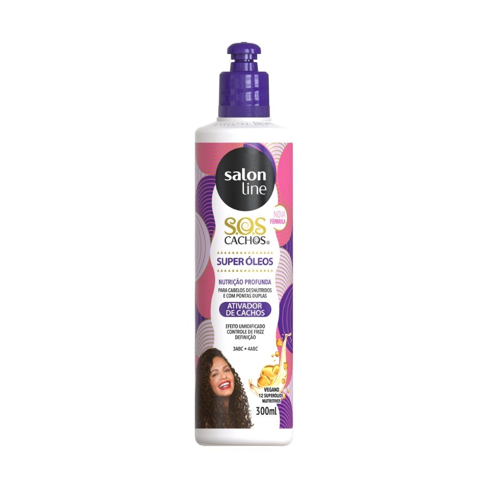 Ativador de Cachos SOS Cachos Super Óleos Salon Line 300ml em Oferta na Shopee