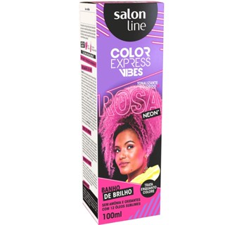 Kit Tonalizante Color Express Vibes Salon Line Rosa Neon 100ml