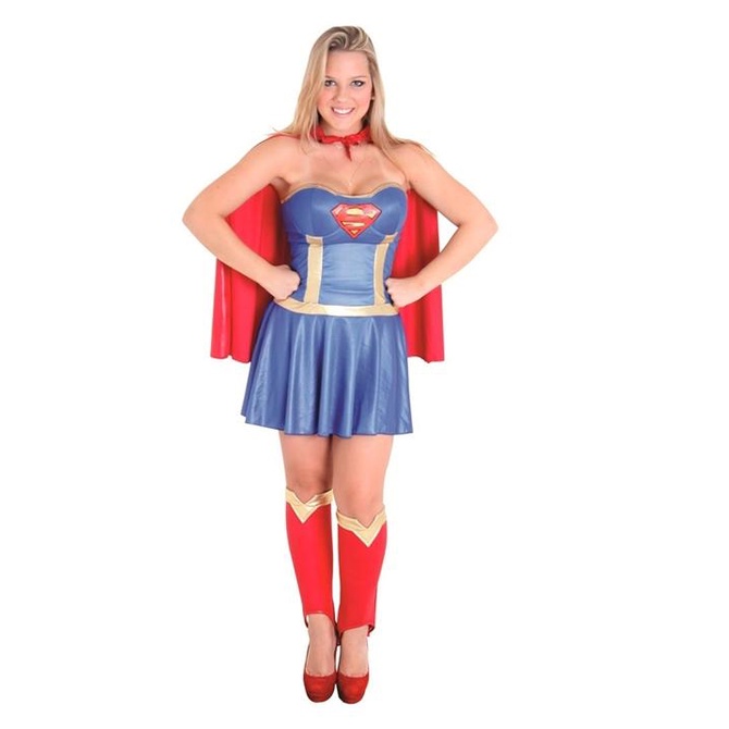 Fantasia Super Mulher Adulto de Luxo Completa Com Capa Sulamericana em Oferta na Shopee
