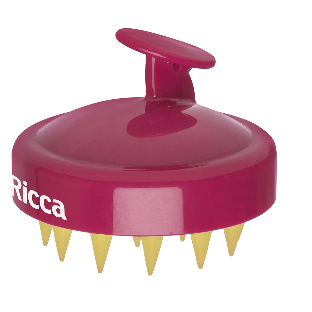 Ricca Escova Massageadora de Couro Cabeludo Shampoo Brush Ref 3432 em Oferta na Shopee