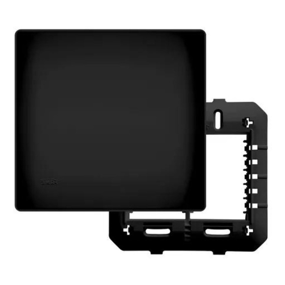 Placa 4X4 Preta Cega Com Suporte Habitat Black - Fame