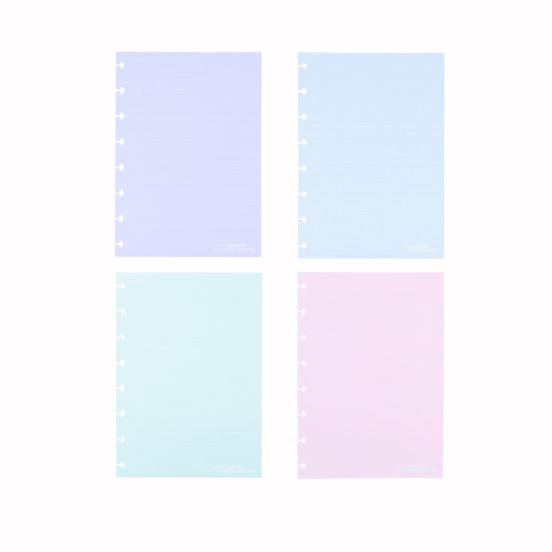 Bloco refil A5 CandyColors pautado linha branca 90g com 40 folhas CIRA2026 Caderno Inteligente