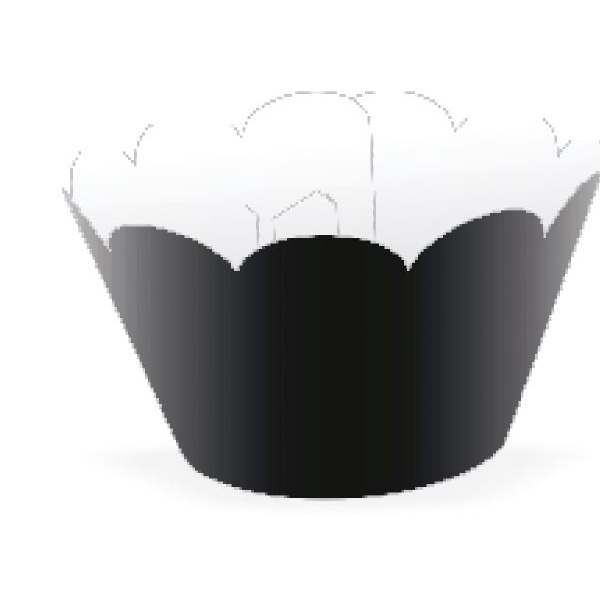 Mini Wrapper Mini Cupcake - Preto - 3cm x 14,5cm - 12 unidades - Nc Toys em Oferta na Shopee