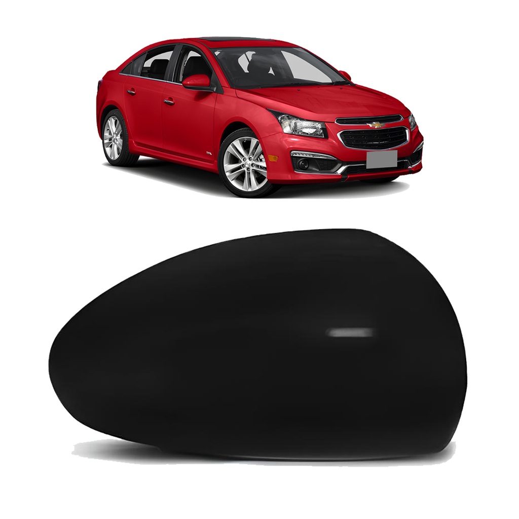 Capa Retrovisor Cruze 2012 2013 2014 2015 Preta Sem Furo Pisca