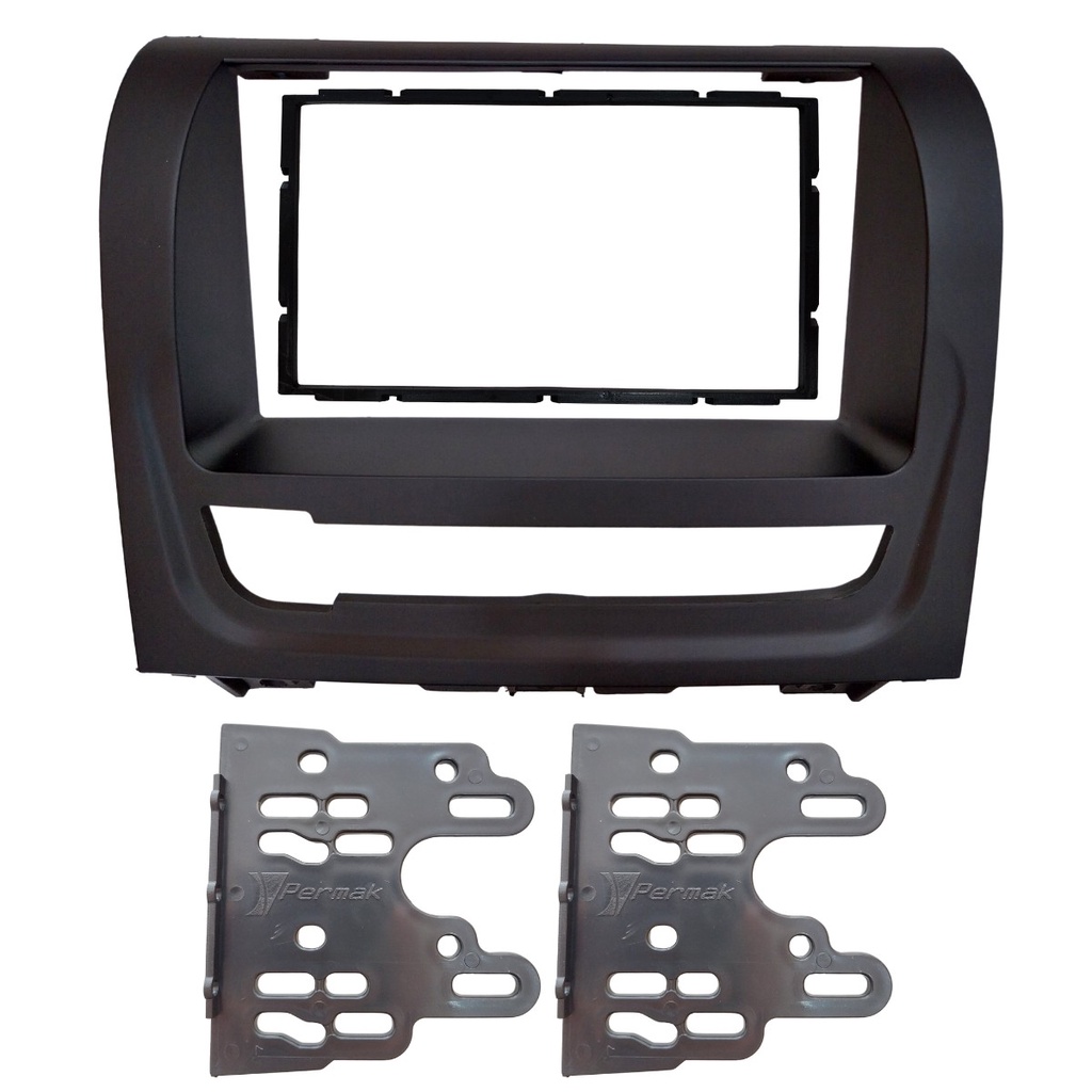 Moldura De Painel Central 2 Din Para Embutir Tela Multimídea 7 Polegadas Mp5 Suporte Preto Abs