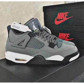 A j4 Sapatos De Basquetebol Almofada Tamanho Grande Casal Esportivo Masculino Feminino Elétrico Mãe Cimento Branco Universidade Azul
