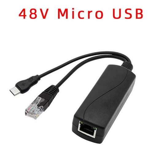 Adaptador Poe  Ethernet 48v 802.03af 5v 2.4a Micro Usb