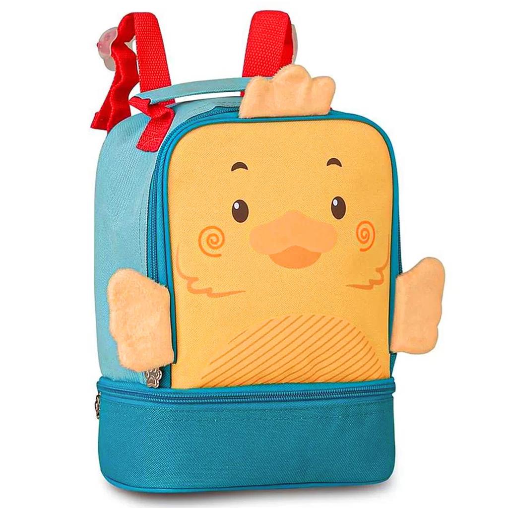 Lancheira De Costas Termica Escolar De Animais Infantil Colorida Divertida Menina Menino Resistente Reforcada Mochila Com Alcas - Clio Style