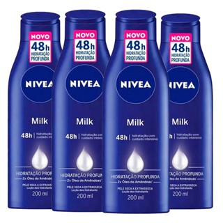 Kit 4 Cremes Hidratantes Corporal Nívea Body Extra Seca 200ml