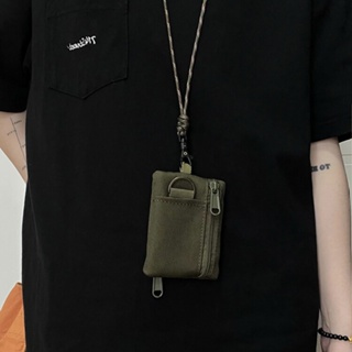 Bolsa De Pescoço De Lona Japonesa Original – Mini Porta-Moedas E Cartão Com Zíper Cordão Para Homens Mulheres em Oferta na Shopee