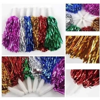 1/2/3/5 Par de Pompom Líder de Torcida Metalóide Cores XL3534 em Oferta na Shopee