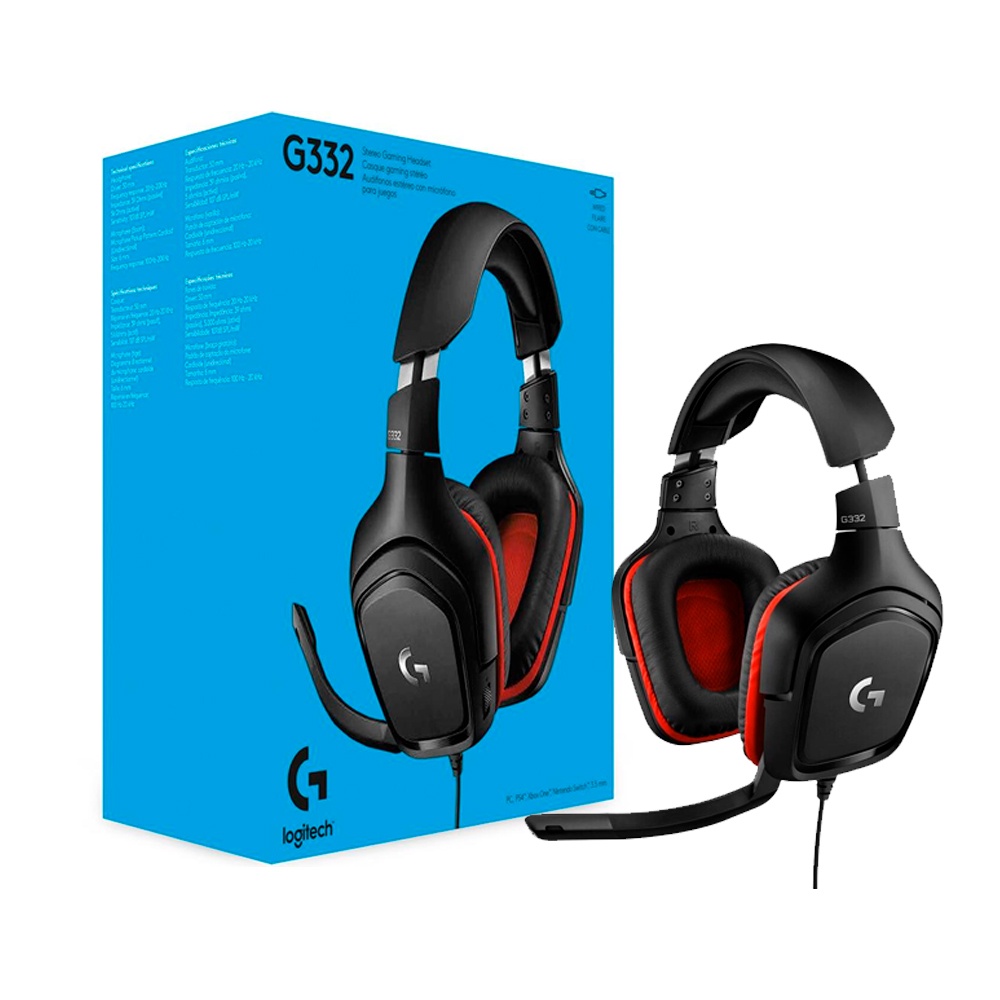 Headset Gamer Logitech G332 Com Fio para PC, PlayStation, Xbox, Nintendo Switch