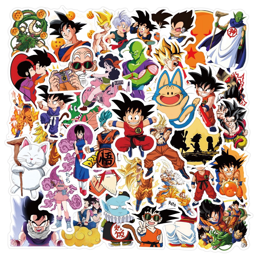 50 Unid . Adesivos De PVC Anime Clássico Dragon Ball À Prova D'água (3)