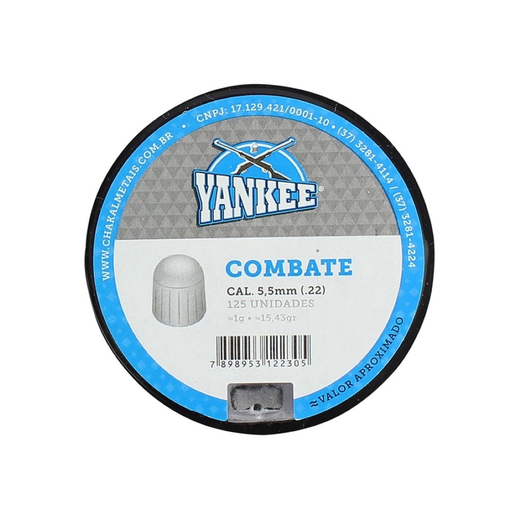 CHUMBINHO YANKEE COMBATE 5.5mm C/ 125un. - Sports & Outdoors