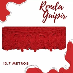 Renda Guipir CHL-643 10.0 Cm - Rolo C/13.7 Metros