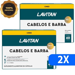 Kit 2 Lavitan cabelos e barba 60caps