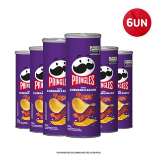 Combo Pringles® Cheddar E Bacon 6 Unidades em Oferta na Shopee