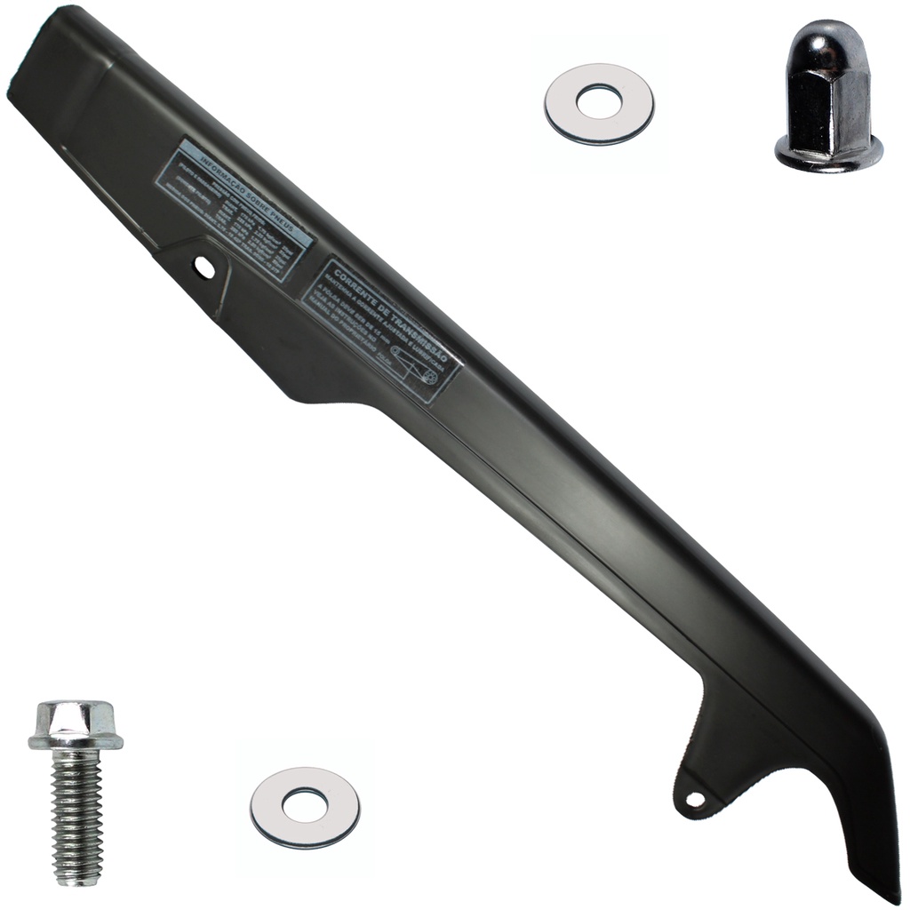 Protetor porta cobre corrente CG125 Today Fan Titan 1983 a 2013 CBX150 Aero 1988 a 1993 com parafusos