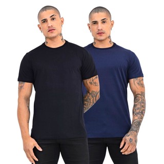 Kit 2 Camiseta Masculina Camisa Basica100% Algodão Premium