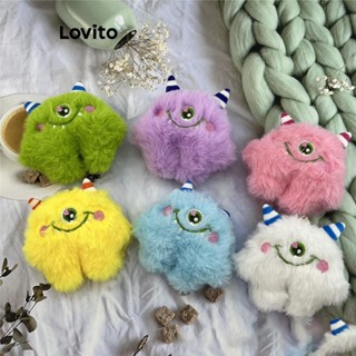 Lovito Acessório de Bolsa em Pelúcia Cartoon Monstro Olho Grande para Mulheres LFA11099