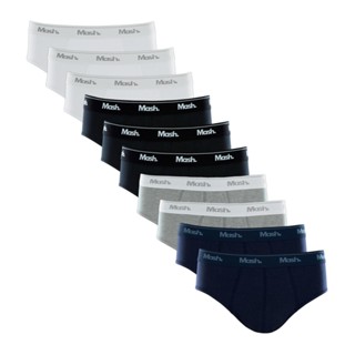 Kit 10 Cueca Slip Tradicional Mash Sortido 1 Algodão - 10.04