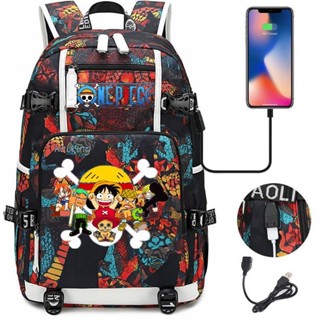 Mochila One Piece Anime Manga School Adolescentes Estudantes USB