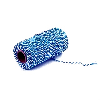 Fio Barbante Azul e Branco - 50m - 1 unidade - Rizzo Distribuidora em Oferta na Shopee