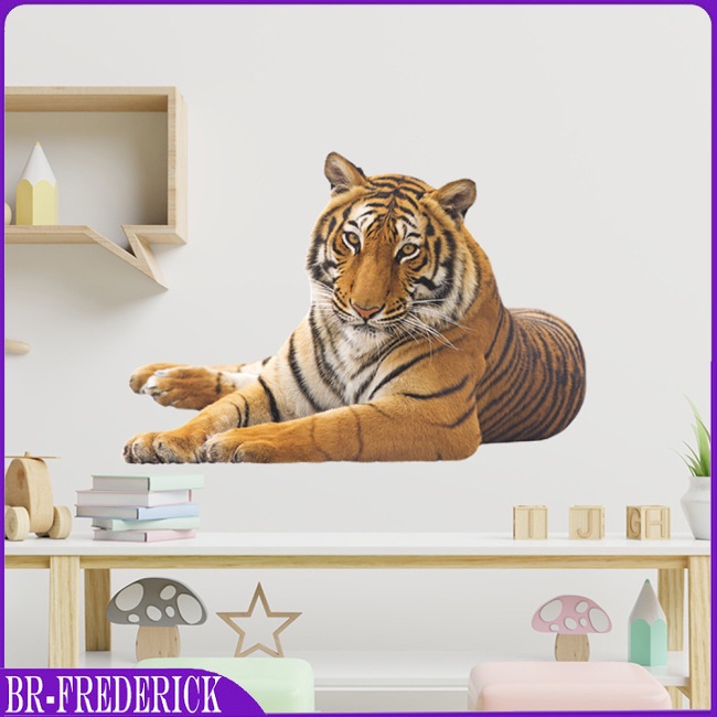 Oi 3d Adesivo De Parede Tigre Removível À Prova D'água Decalques Removíveis Para Decoração De Quartos De Berç