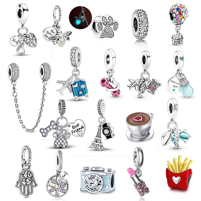 Berloque Pingente Charmes Pan's de Prata 925 para Pulseira Bracelete Charms Charme Contas Encanto