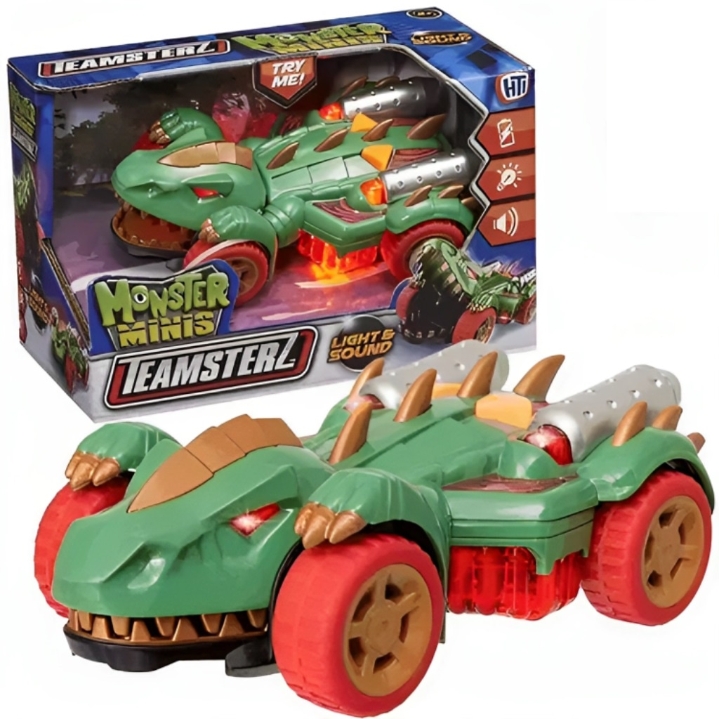 Carro Dino Monster Minis Teamsterz Com Luz E Som F01125 Fun em Oferta na Shopee