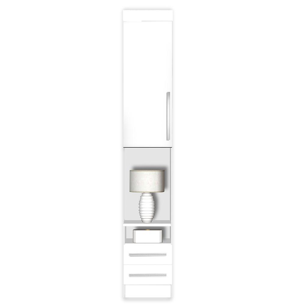 Modulo JA Mesa de Cabeceira Alto Georgia  Branco Fosco - Home & Living