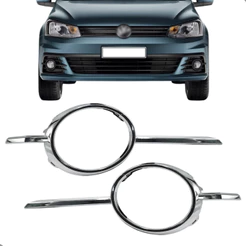 Kit Moldura Farol Milha Aro Cromado Gol Voyage G7 2017 2018 2019