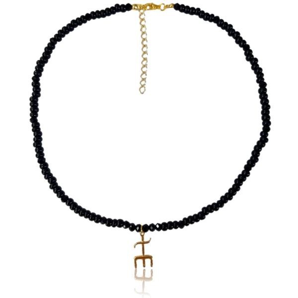 Gargantilha de Exu com Tridente dourado