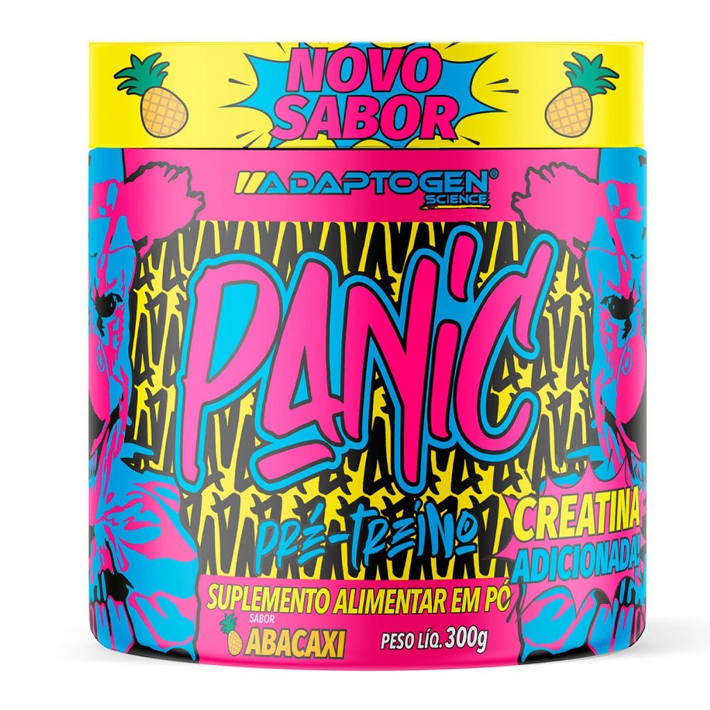 Panic Pre Workout 300g Adaptogen Science em Oferta na Shopee