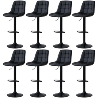 Kit 8 Banqueta Alta Elegance Estofada com Base Giratória e Regulagem de Altura em Oferta na Shopee