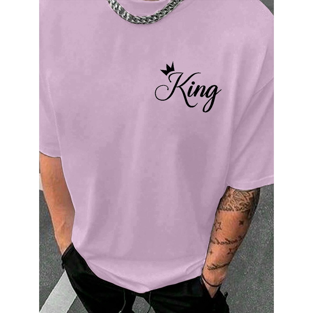 Camiseta Oversized Despojada Streetwear Casual Estilosa Blusa King T Shirt Estampada Masculina