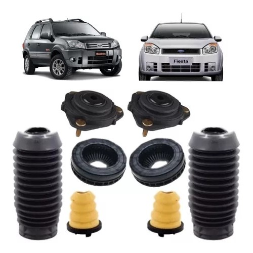 Kit Amortecedor Dianteiro Completo C/Rolamento Fiesta 2002 a 2011 Ecosport 2003 a 2014 Supercharge