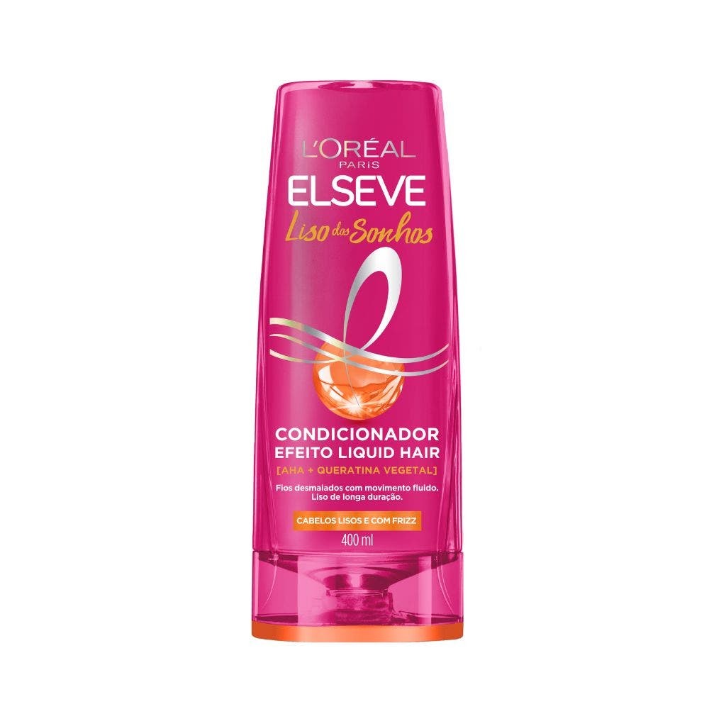 Condicionador Elseve Liso Dos Sonhos AHA + Queratina Vegetal 400ml em Oferta na Shopee