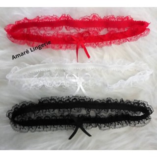 kit 3 perneiras Elásticas De Renda Com Laço Persex Lingerie