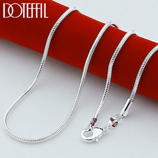 DOTEFFIL 925 Prata Esterlina 10pcs/Lot 16/18/20/22/24/26/28/30 Polegadas Colar De Corrente De Cobra De 1,2mm Para Mulher Homem Moda Jóias em Oferta na Shopee