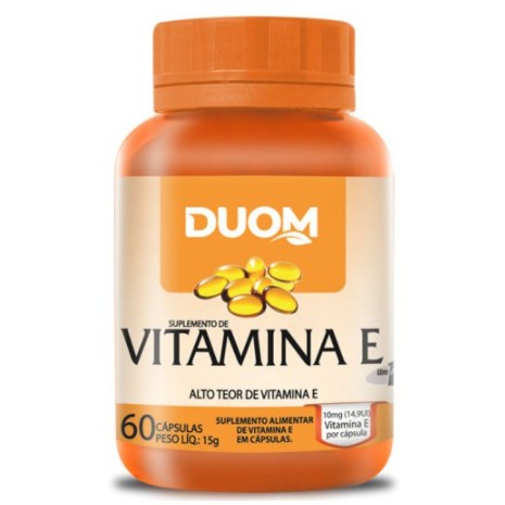 Vitamina E Antioxidante e Saúde da Pele 1 Cápsula Ao Dia 60 Cápsulas Duom em Oferta na Shopee