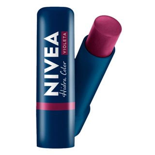 Hidratante Labial Nivea 2 Em 1 Hidra Color Violeta 4,8g