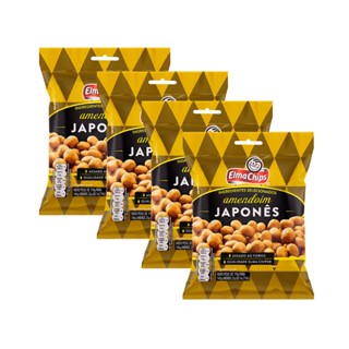 Kit 4 Amendoim Elma Chips Japonês 145g