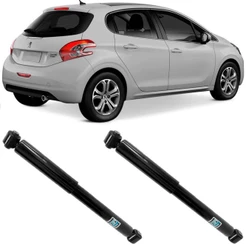 2 Amortecedor Peugeot 208 2013 a 2017 Traseiro Nakata