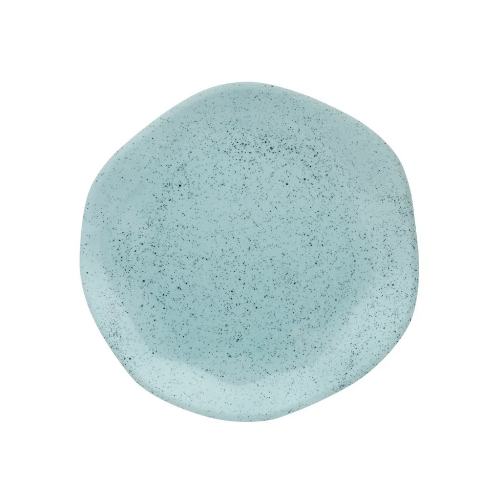 Prato de Sobremesa Ryo Blue Bay Azul Claro 21,5cm Oxford Porcelanas para Refeições Elegantes