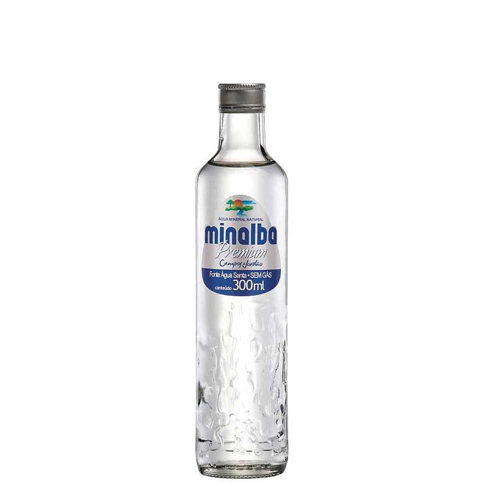 AGUA MINERAL MINALBA PREMIUM SEM GÁS 300ML -PACK COM 12 UNID em Oferta na Shopee