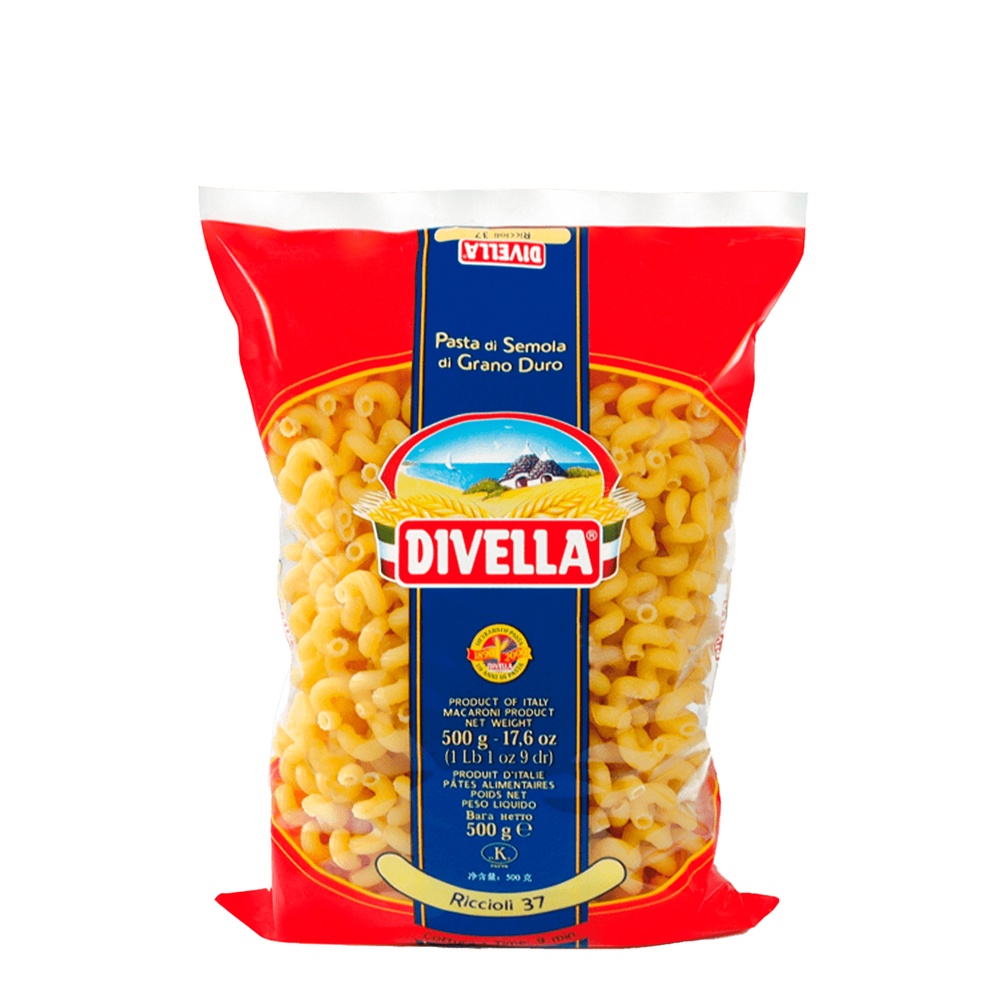 MACARRÃO DIVELLA 37 RICCIOLI 500G em Oferta na Shopee