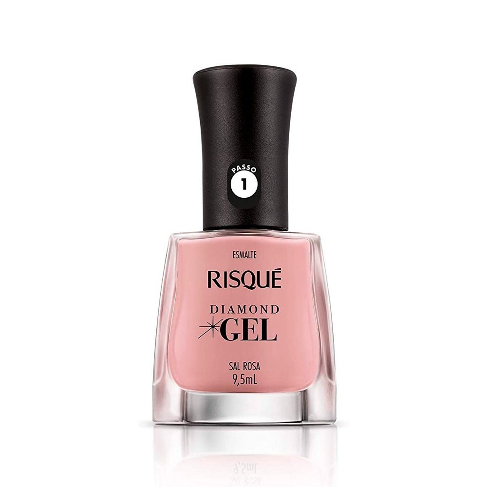 Esmalte Risqué Diamond Gel Cremoso Sal Rosa em Oferta na Shopee