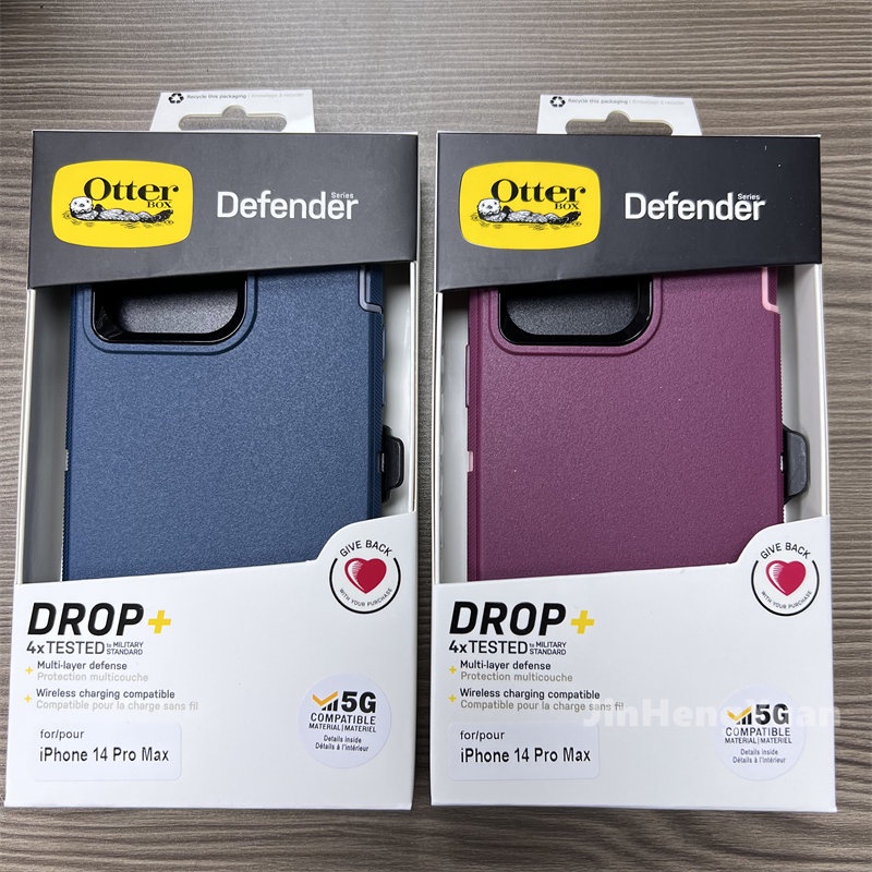 Otterbox Defender Acrílico 360 ° Estojo Giratório Para iPhone 14 Pro Max 15 13 12 14plus Proteção De Alta Qualidade Anticolisão E Anti-Queda