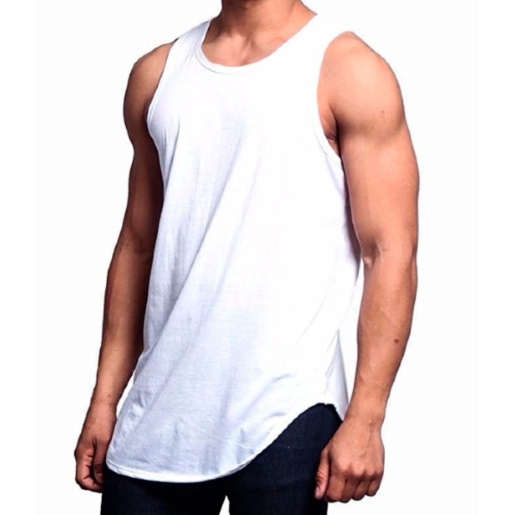Kit Com 03 Regatas Masculinas Basica Long Line Swag Vcstilo